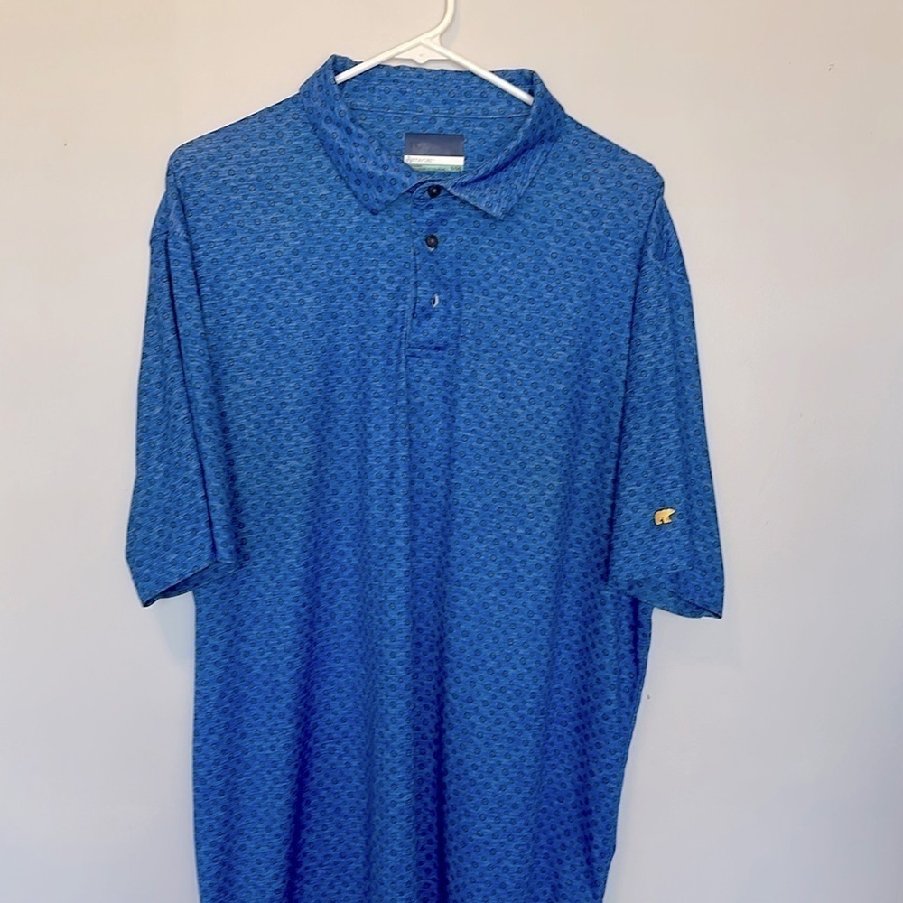 Jack Nicholson blue & black golf shirt. XL